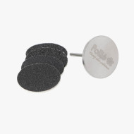 Disque de pédicure 25 mm pour ponceuse - support inox + 4 limes