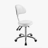 Tabouret de travail avec dosier COMFORT - Blanc