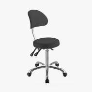 Tabouret de travail avec dosier COMFORT - Noir