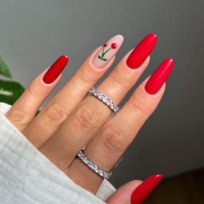 UV VARNISH 242 – PIROUETTE ROUGE - Esmalte híbrido UV/LED, rojo dinámico intenso, colección La Première