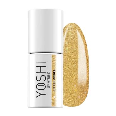 UV VARNISH 622 – LITTLE ANGEL - Esmalte híbrido UV/LED, dorado sutil brillante, colección Holly Holiday