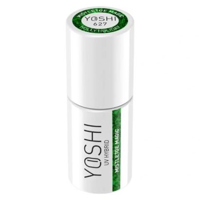 UV VARNISH 627 – MISTLETOE MAGIC - Vernis hybride UV/LED, vert vif scintillant, collection Holly Holiday