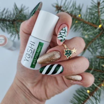 UV VARNISH 627 – MISTLETOE MAGIC - Esmalte híbrido UV/LED, verde vivo brillante, colección Holly Holiday