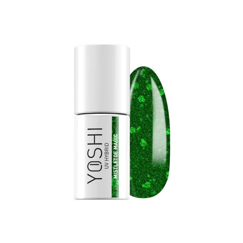 UV VARNISH 627 – MISTLETOE MAGIC - Esmalte híbrido UV/LED, verde vivo brillante, colección Holly Holiday