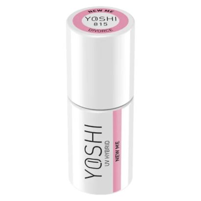 UV VARNISH 815 – NEW ME - Esmalte híbrido UV/LED, rosa pálido delicado con purpurina, colección Divorce