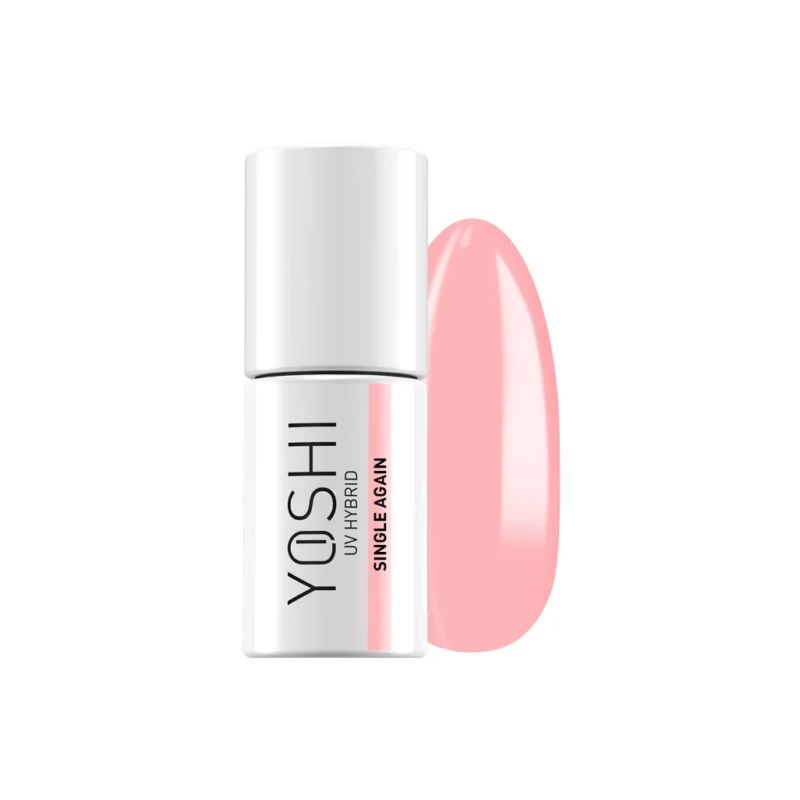 UV VARNISH 818 – SINGLE AGAIN - Esmalte híbrido UV/LED, rosa pastel despreocupado, colección Divorce