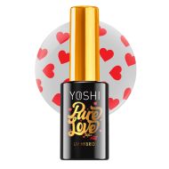 Pure Love Top RED UV Hybrid 10 ml – Top coat híbrido con corazones rojos intensos