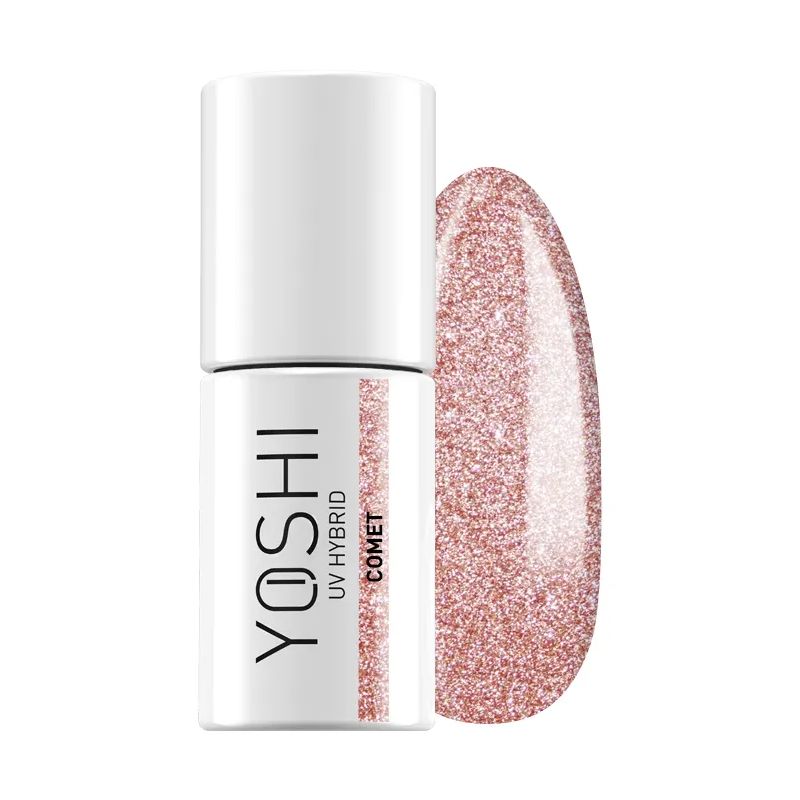 UV Hybrid Comet 6 ml – 413 – Vernis hybride doré rose avec paillettes