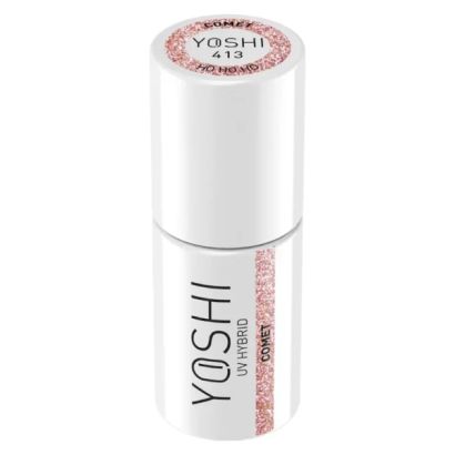 UV Hybrid Comet 6 ml – 413 – Vernis hybride doré rose avec paillettes