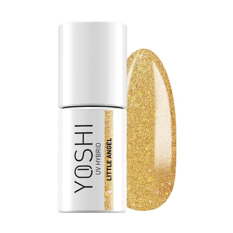 UV VARNISH 622 – LITTLE ANGEL - Vernis hybride UV/LED, doré subtil scintillant, collection Holly Holiday