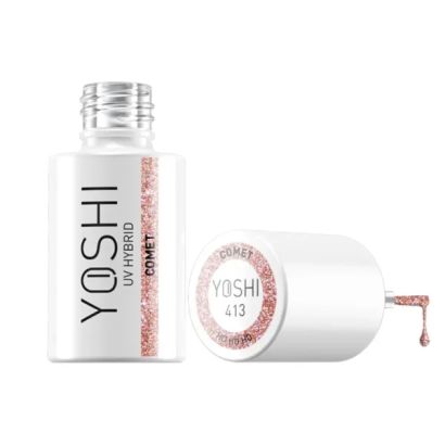 UV Hybrid Comet 6 ml – 413 – Esmalte híbrido dorado rosado con brillo