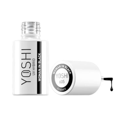 UV VARNISH 605 – WOMAN IN BLACK - Vernis hybride UV/LED, noir profond classique, collection Essence