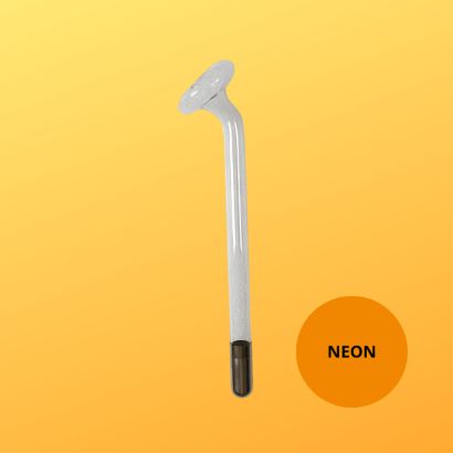 Électrode Champignon en Verre – Gaz Néon Orange – Visage