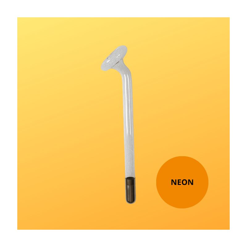 Électrode Champignon en Verre – Gaz Néon Orange – Visage Électrode Champignon en Verre – Gaz Néon Orange – Visage