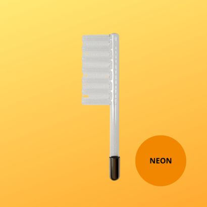 Électrode Peigne en Verre – Gaz Néon Orange – Cuir Chevelu