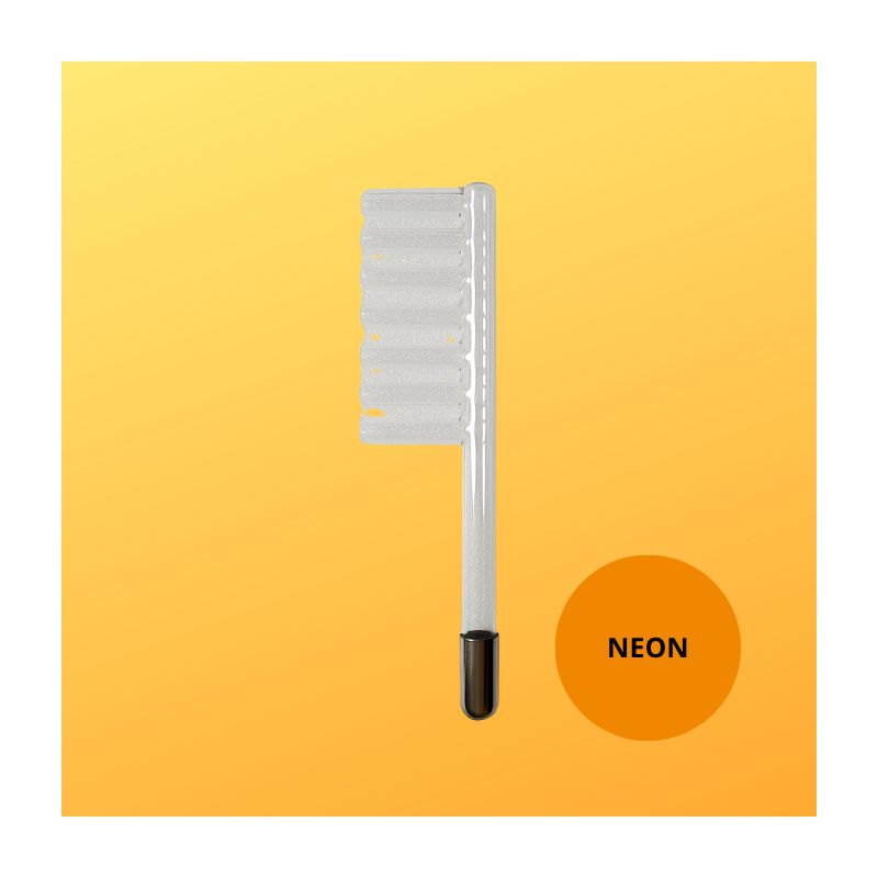 Électrode Peigne en Verre – Gaz Néon Orange – Cuir Chevelu Électrode Peigne en Verre – Gaz Néon Orange – Cuir Chevelu