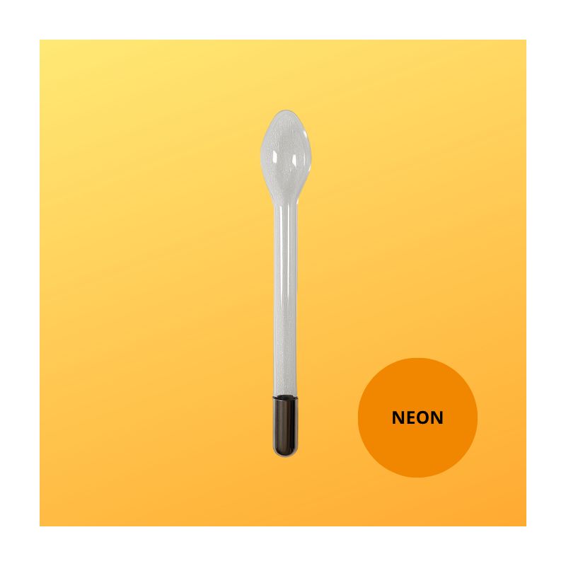 Électrode Spatule en Verre – Gaz Néon Orange – Zones Planes