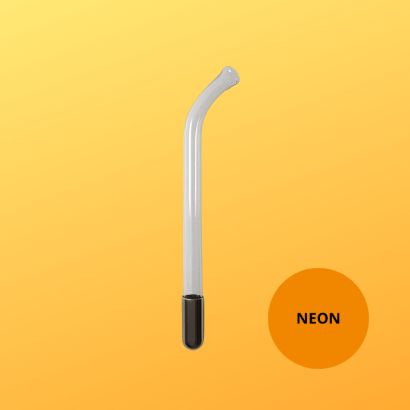 Électrode Courbe en Verre – Gaz Néon Orange – Précision