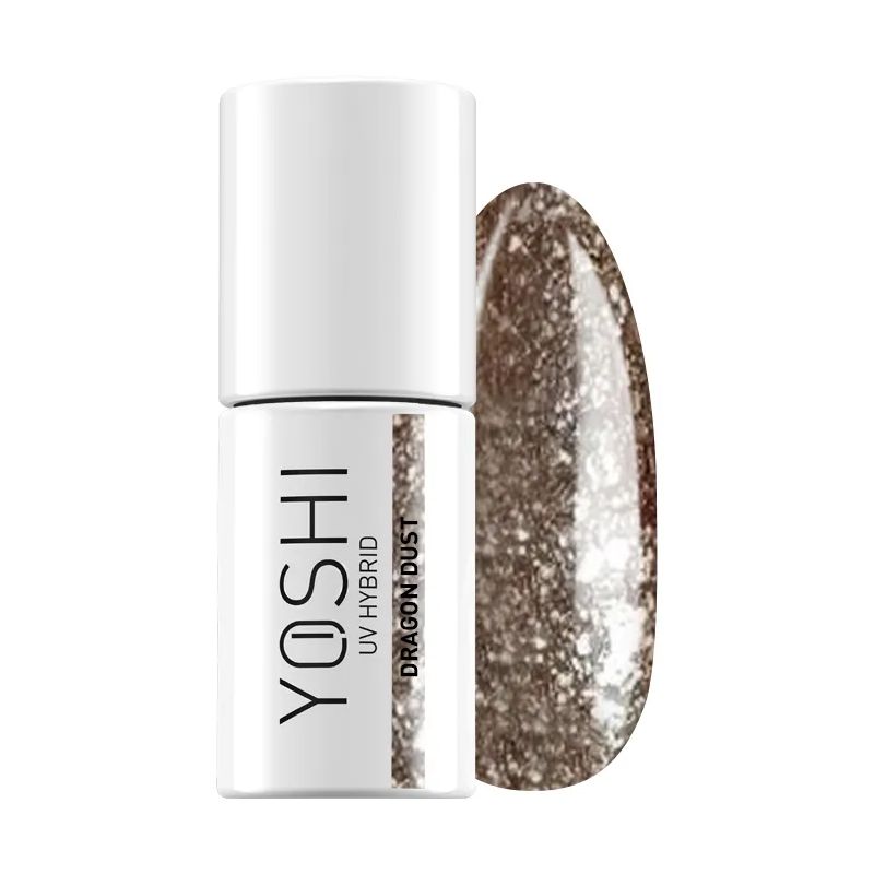 UV Hybrid Dragon Dust 6 ml – 109 – Esmalte híbrido dorado con purpurina