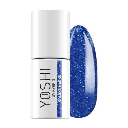 UV Hybrid Sparks Marks 6 ml – 309 – Vernis hybride bleu intense avec paillettes