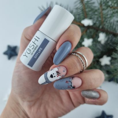 UV LED City Life 6 ml – 424 – Vernis hybride gris clair nacré