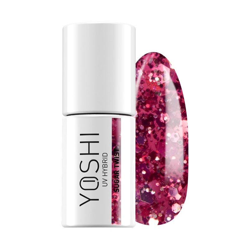 UV LED Sugar Twist 6 ml – 724 – Vernis hybride fuchsia pailleté