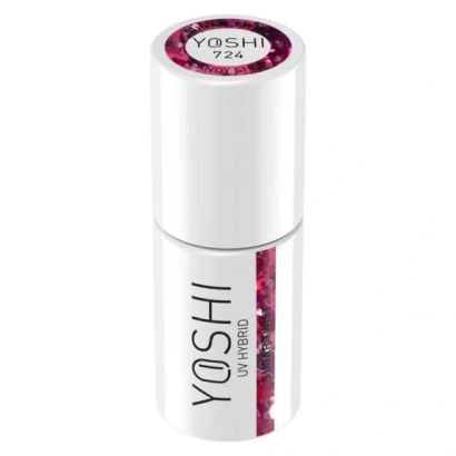 UV Hybrid Sugar Twist 6 ml – 724 – Esmalte híbrido fucsia con purpurina