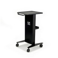 ROBUST WKT007 – Chariot d'esthétique métallique noir 2 plateaux (4 roulettes)