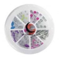 Roue de décoration ongles — Métal néon (≈ 160 pièces)