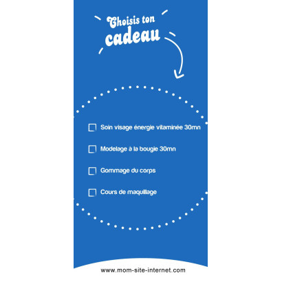 Chèque Cadeau Rect/Verso + PERSONNALISATION