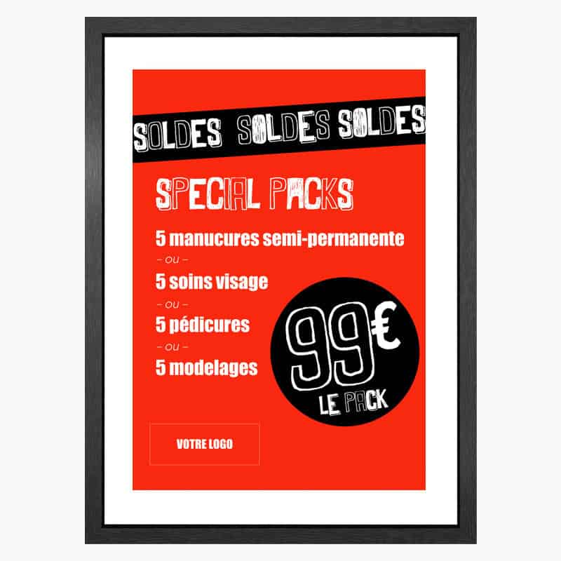 AFFICHE 60X80 SOLDES + PERSONNALISATION