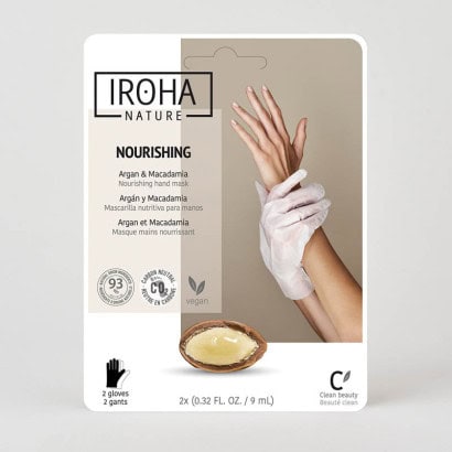 IROHA Gants Pro mains/ongles- Extra doux - huile d'argan