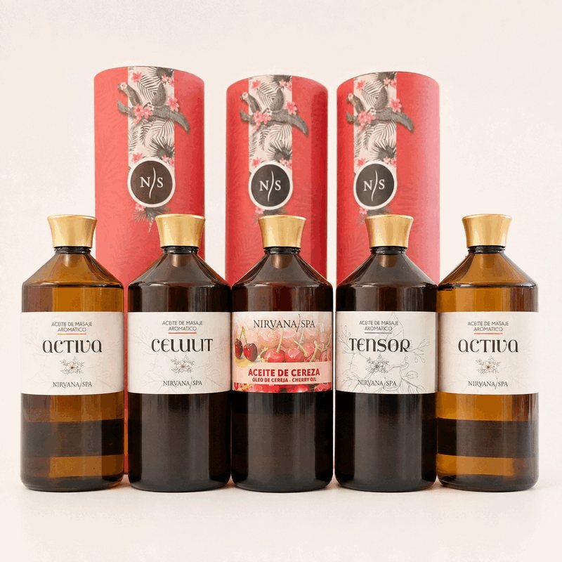 Aceites de masaje aromáticos Nirvana Spa - Relax, Almendras dulces, Cellut
